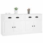 Enfilade de rangement blanc - lemon� buffets 2 pcs - meuble de salon - blanc - bois ding�nierie 639 - ...