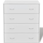 Enfilade de rangement blanc - lemon� buffet avec 4 tiroirs - 60x305x71cm blanc 934 - soldes