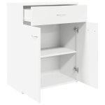 Enfilade de rangement blanc - lemon� buffet bas blanc - 60x30x75cm - bois ding�nierie 838 - soldes