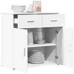 Enfilade de rangement blanc - lemon� buffet bas blanc - 79x38x80cm - bois d?ing�nierie 227 - soldes