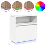 Enfilade de rangement blanc - lemon� buffet led - blanc - 71x345x75cm - bois ding�nierie 761 - soldes ...