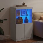 Enfilade de rangement blanc - lemon� buffet avec lumi�res led - meuble de salon - blanc - 605x37x100cm ...