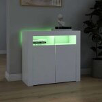 Enfilade de rangement blanc - lemon� buffet avec lumi�res led - meuble de salon - blanc - 80x35x75cm ...