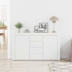 Enfilade de rangement blanc - lemon� buffet avec tiroir - blanc - 120x36x69cm - bois ding�nierie 523 ...