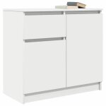 Enfilade de rangement blanc - lemon� buffet avec tiroir - blanc - 71x35x65cm - bois ding�nierie 953 - ...