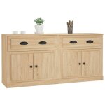 Enfilade de rangement brun - lemon� buffets 2 pcs - meuble de salon - ch�ne sonoma - bois ding�nierie ...