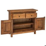 Enfilade de rangement brun - lemon� buffet bas - bois dacajou massif 75x30x65cm 652 - soldes