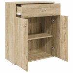 Enfilade de rangement brun - lemon� buffet bas - ch�ne sonoma - 60x30x75cm - bois ding�nierie 944 - soldes ...