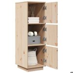 Enfilade de rangement brun - lemon� buffet haut multi - rangements - 34x40x1085cm - bois massif de pin ...