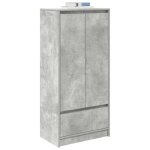 Enfilade de rangement gris - lemon� armoire avec tiroir - gris b�ton - 555x34x1195cm - bois ing�nierie ...