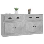 Enfilade de rangement gris - lemon� buffets 2 pcs - meuble de salon - gris b�ton - bois ding�nierie 782 ...