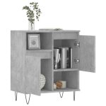 Enfilade de rangement gris - lemon� buffet bas - gris b�ton - 60x35x70cm - bois ding�nierie 596 - soldes ...