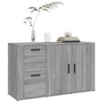 Enfilade de rangement gris - lemon� buffet bas - sonoma gris - 100x33x595cm - bois ding�nierie 328 - ...