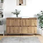Enfilade de rangement marron - lemon� buffets 2 pcs - meuble de salon - ch�ne artisanal - 120x35x70cm ...