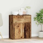 Enfilade de rangement marron - lemon� buffet bas - bois ancien - 60x31x70cm - bois ding�nierie 822 - ...