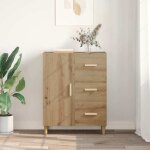 Enfilade de rangement marron - lemon� buffet bas - ch�ne artisanal - 34x695x90cm - bois ding�nierie 486 ...