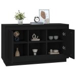 Enfilade de rangement noir - lemon� buffet bas - noir - 102x35x60cm - bois ding�nierie 860 - soldes
