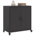 Enfilade de rangement noir - lemon� buffet bas - noir - 68x39x72cm acier 375 - soldes