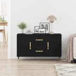 Enfilade de rangement noir - lemon� buffet bas - ch�ne noir - 100x36x60cm - bois ding�nierie 598 - soldes ...