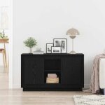 Enfilade de rangement noir - lemon� buffet bas - ch�ne noir - 102x35x60cm - bois ding�nierie 140 - soldes ...
