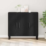 Enfilade de rangement noir - lemon� buffet bas - ch�ne noir - 90x34x80cm - bois ding�nierie 581 - soldes ...
