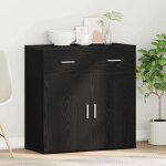 Enfilade de rangement noir - lemon� buffet avec tiroir - ch�ne noir - 78x38x80cm - bois ding�nierie 381 ...