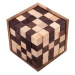 Casse - tte - engelhart - 125 cubes en bois - niveau difficile 4 / 5 - 25 pices - 14x14x14 cm