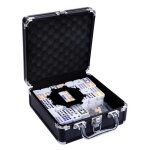 Domino mexicain train double 12 - engelhart - malette en aluminium noir - 91 pices - 8 trains en mtal ...