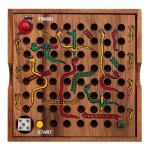 Engelhart - jeu du serpent et chelle dans un coffret en bois - jeu de voyage 4 ans et plus - 2  4 joueurs ...