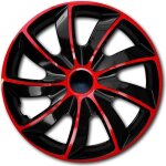 Enjoliveur 14 quad universels noir - rouge nrm 4pcs Enjoliveur 14 quad universels noir - rouge nrm 4pcs