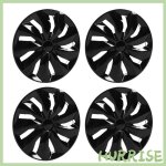 Enjoliveurs de remplacement robustes et durables noirs 15 pouces �l�gants 4 pi�ces enjoliveurs de roue ...