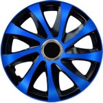 Enjoliveurs de roues 15 noirs et bleus 4 pcs drift extra