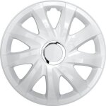 Enjoliveurs de roues drift 15 laqu�s blanc 4 pi�ces