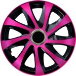 Enjoliveurs de roues drift extra en rose et noir 15 lot de 4 pices