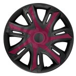 Enjoliveurs de roue pour jantes en acier nrm n - power jeu de 4 enjoliveurs bicoloree plastique abs (bordeaux ...