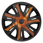 Enjoliveurs de roue pour jantes en acier nrm n - power jeu de 4 enjoliveurs bicoloree plastique abs (cuivre ...