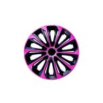 Enjoliveurs de roue - set complet de 4 pi�ces - nrm extra strong - rose & noir - 14 pouces