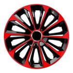 Enjoliveurs de roue - set complet de 4 pièces - nrm extra strong - rouge / noir - 16 pouces Enjoliveurs de roue - set complet de 4 pièces - nrm extra strong - rouge / noir - 16 pouces