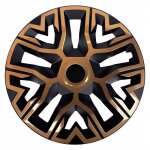 Enjoliveurs universels 15 nrm the best bicolor cuivre - noir 4 pi�ces