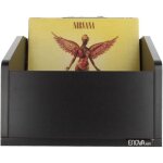 Meuble de rangement - enova - vinyle bac 120bl - noir - capacit� 120 vinyles - mdf