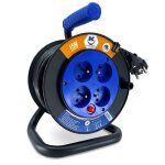 Enrouleur 25m pro 3g2. 5 ip44 4 prises � clapet - keli