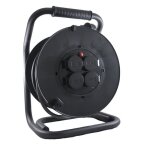 Enrouleur pro de chantier 3g2. 5 25m ip44 platine fixe (anti twist) - cble h07rn - f - 4 prises 16a ...