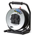 Enrouleur �lectrique - i - watts pro - 25m - 4 prises � clapet - acier galvanis� - protection enfants ...