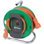 Enrouleur lectrique jardin ribimex h05vv - f - 3x1, 5 - 25 m - cble orange