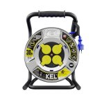 Enrouleur lectrique - kel - heavy line - 30m - 4 prises - mtal
