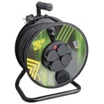 Enrouleur rallonge de c�ble - felixmania - 50 m - caoutchouc - 4 prises - ext�rieur