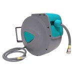 Enrouleur tuyau air comprim� - uisebrt - 10m - automatique - pivotant 180� - gris