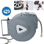 Enrouleur de tuyau automatique - cecaylie - tuyau pvc 30 m - raccord rapide 1 / 4 - pression max 18 bars ...