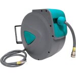 Enrouleur de tuyau dair comprim� - aufun - 10m - raccord rapide - pression de travail 8 bars