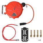 Enrouleur de tuyau dair comprim� ? mural r�tractable avec poign�e rotative � 180� compatible avec les ...
